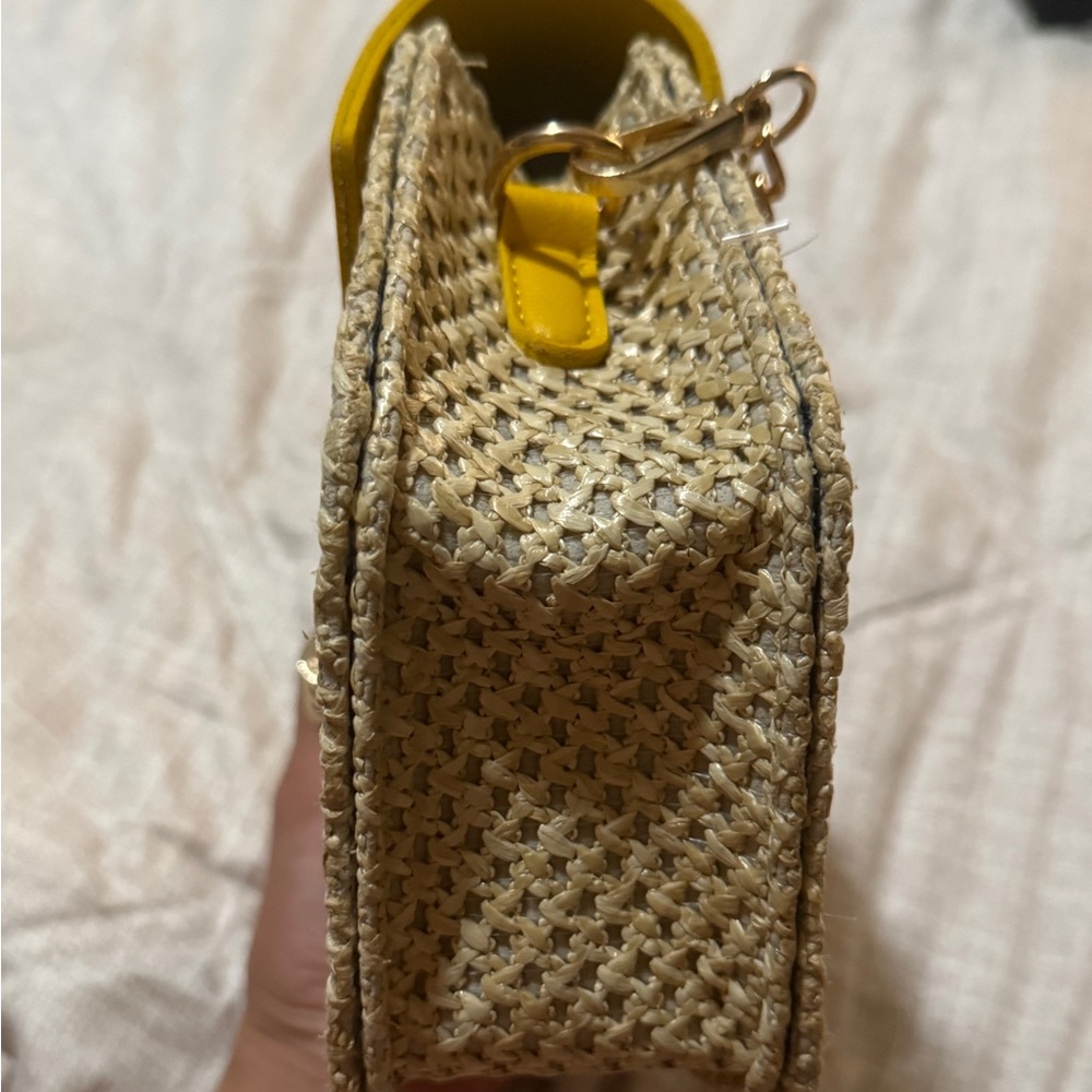 Yellow and Tan Women's Bag with Chain Strap - Picture 4 of 9